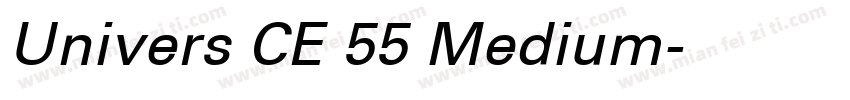 Univers CE 55 Medium字体转换